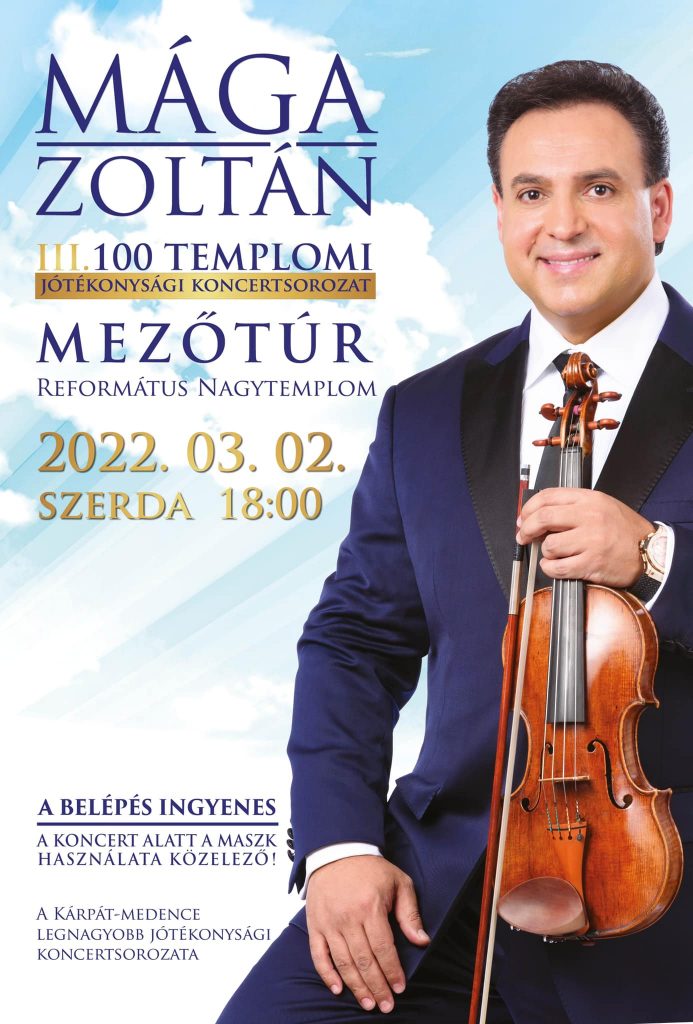 Mága Zoltán templomi jótékonysági koncert Mezőtúron @ Mezőtúr, Református Nagytemplom | Mezőtúr | Magyarország