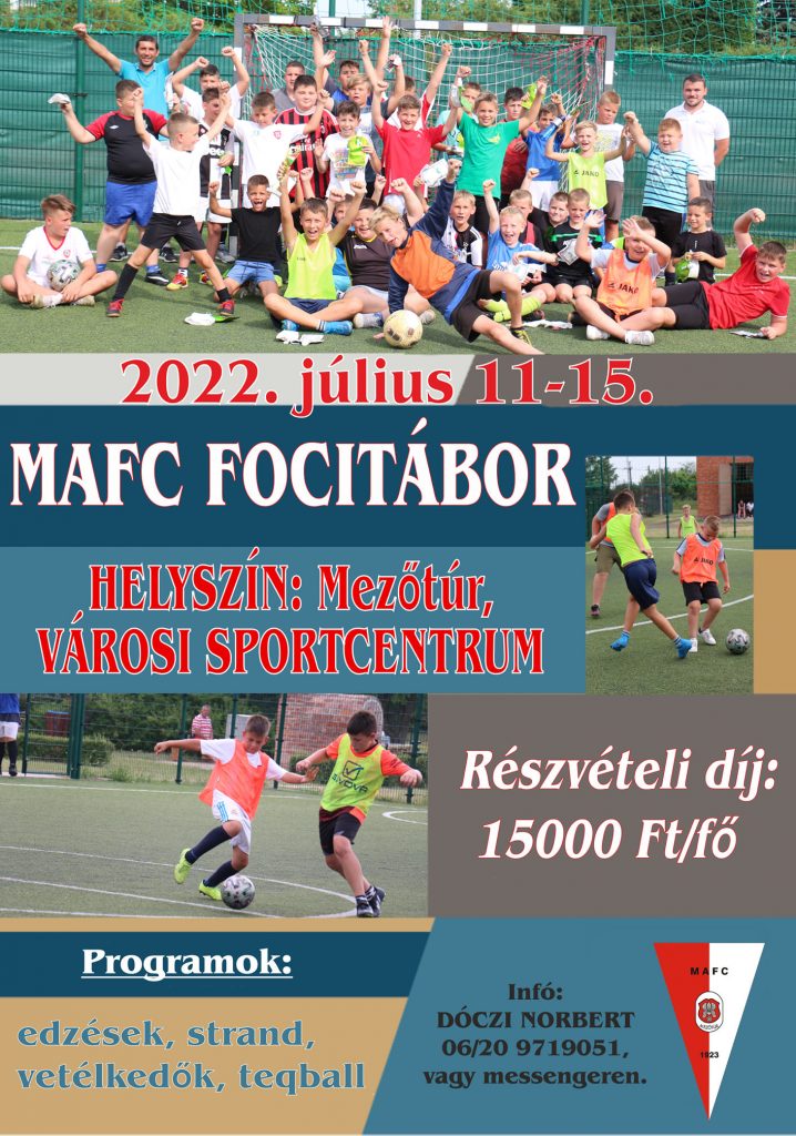 MAFC focitábor @ Mezőtúr, Városi SportCentrum | Mezőtúr | Magyarország